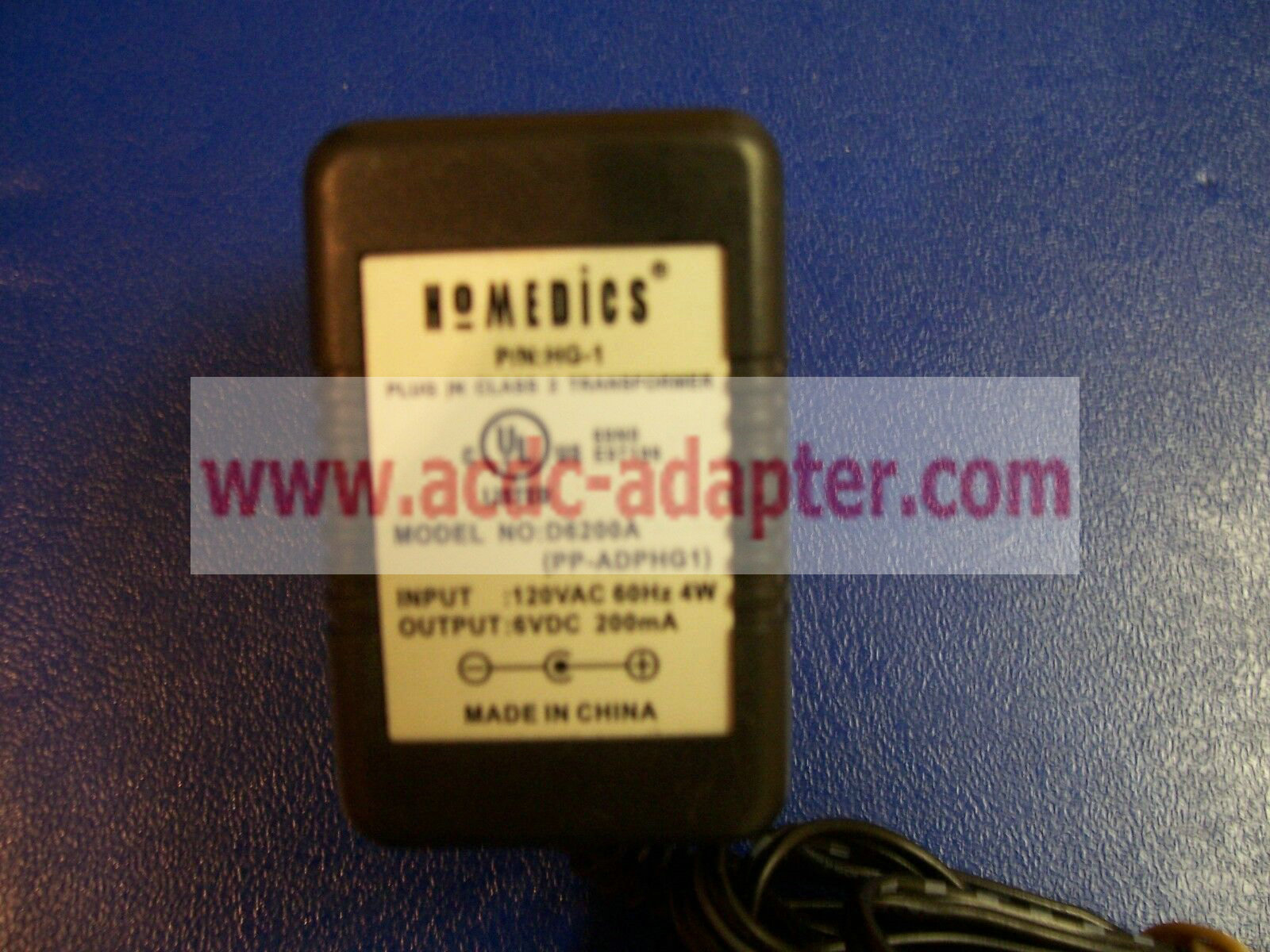 Homedics D6200A PP-ADPMG1 AC Power Adapter Class 2 Ac Power Adapter Homedics D6200A PP-ADPMG1 AC Power Adapter Class 2 Ac Power Adapter